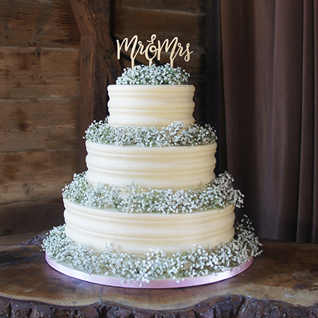 Rippled Buttercream Wedding Cake