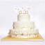 Gold and Pearl Jewels Wedding Cake
