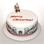 Stencilled Christmas Fruit Cake