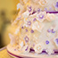 Cadbury Purple Butterfly and Flower Wedding Cake