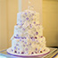 Cadbury Purple Butterfly and Flower Wedding Cake