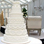 Wedding cake displayed at the Millennium Gloucester Hotel
