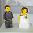 Handmade Bespoke Lego Bride and Groom Topper