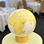 Hand painted world globe highlighting the counties the Bride and Groom were from (England and Yemen)