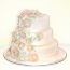 Vintage Pink and Green Wedding Cake