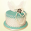 Teal Angel wings and Shabby Chic Heart